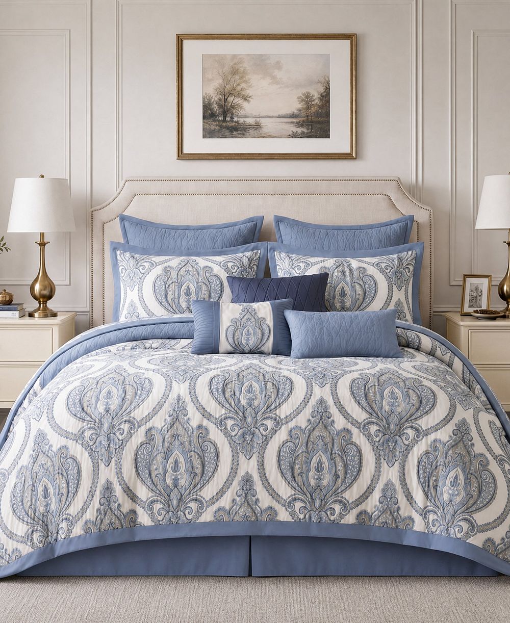 Комплект постельного белья Madison Park Aveline Jacquard из 9 предметов, Full/Queen