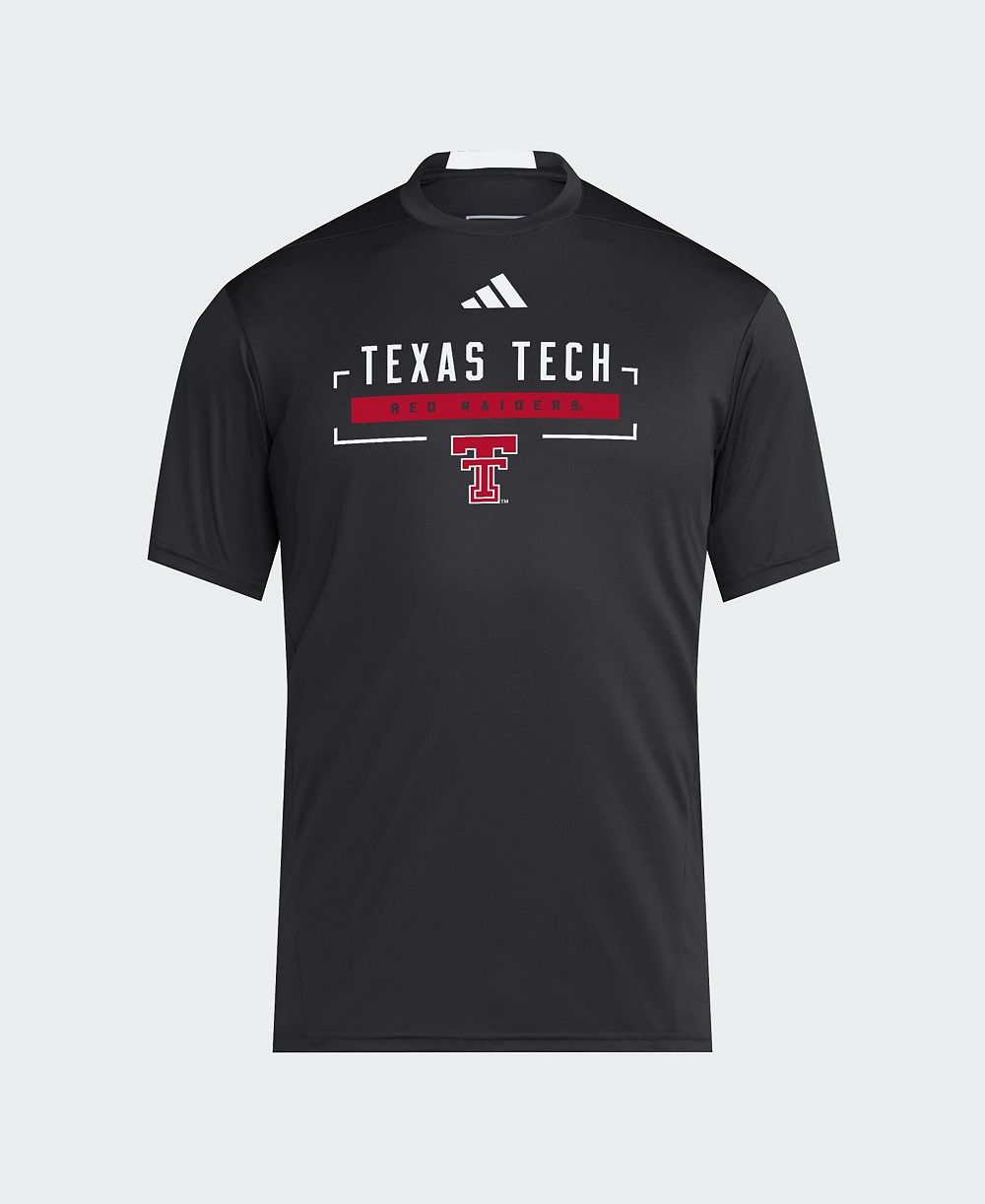 Men's adidas Black Texas Tech Red Raiders D4T Tri-Blend T-Shirt
