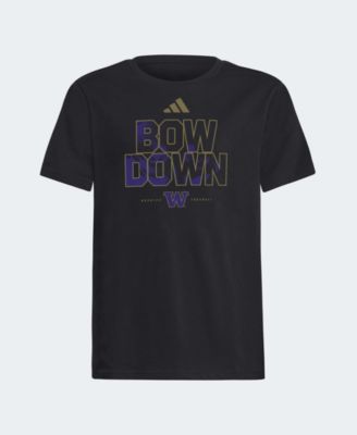 Big Boys and Girls adidas Black Washington Huskies Bow Down T-Shirt