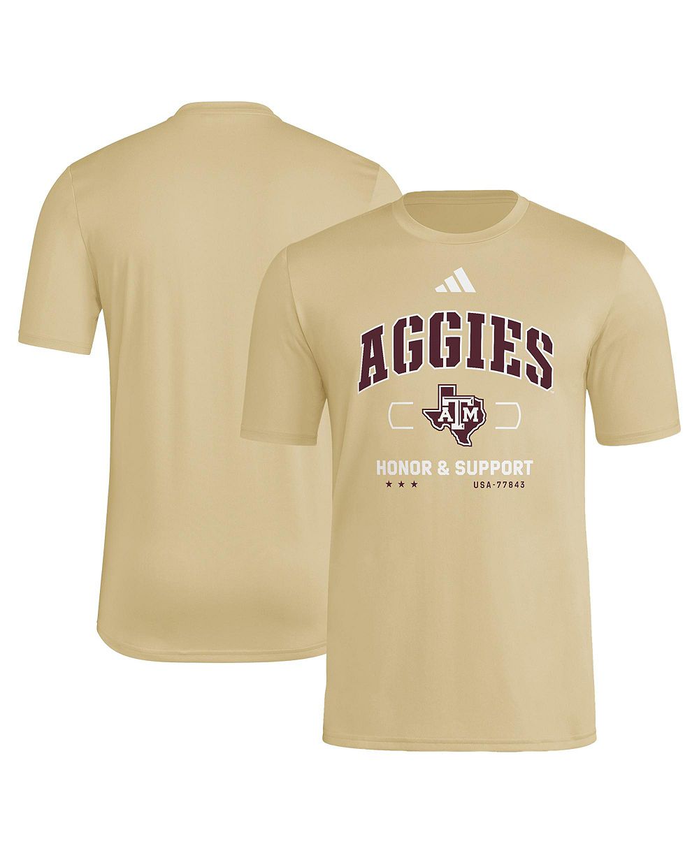 Men's adidas  Beige Texas A&M Aggies Honor & Support Pregame T-Shirt