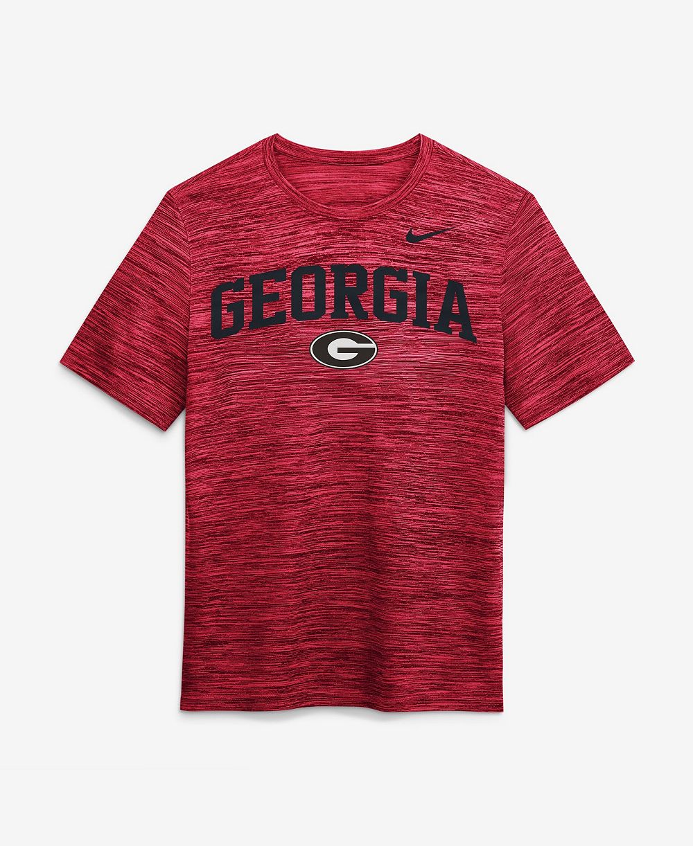 Men's Nike  Red Georgia Bulldogs Primetime Arch Logo Velocity Dri-FIT T-Shirt