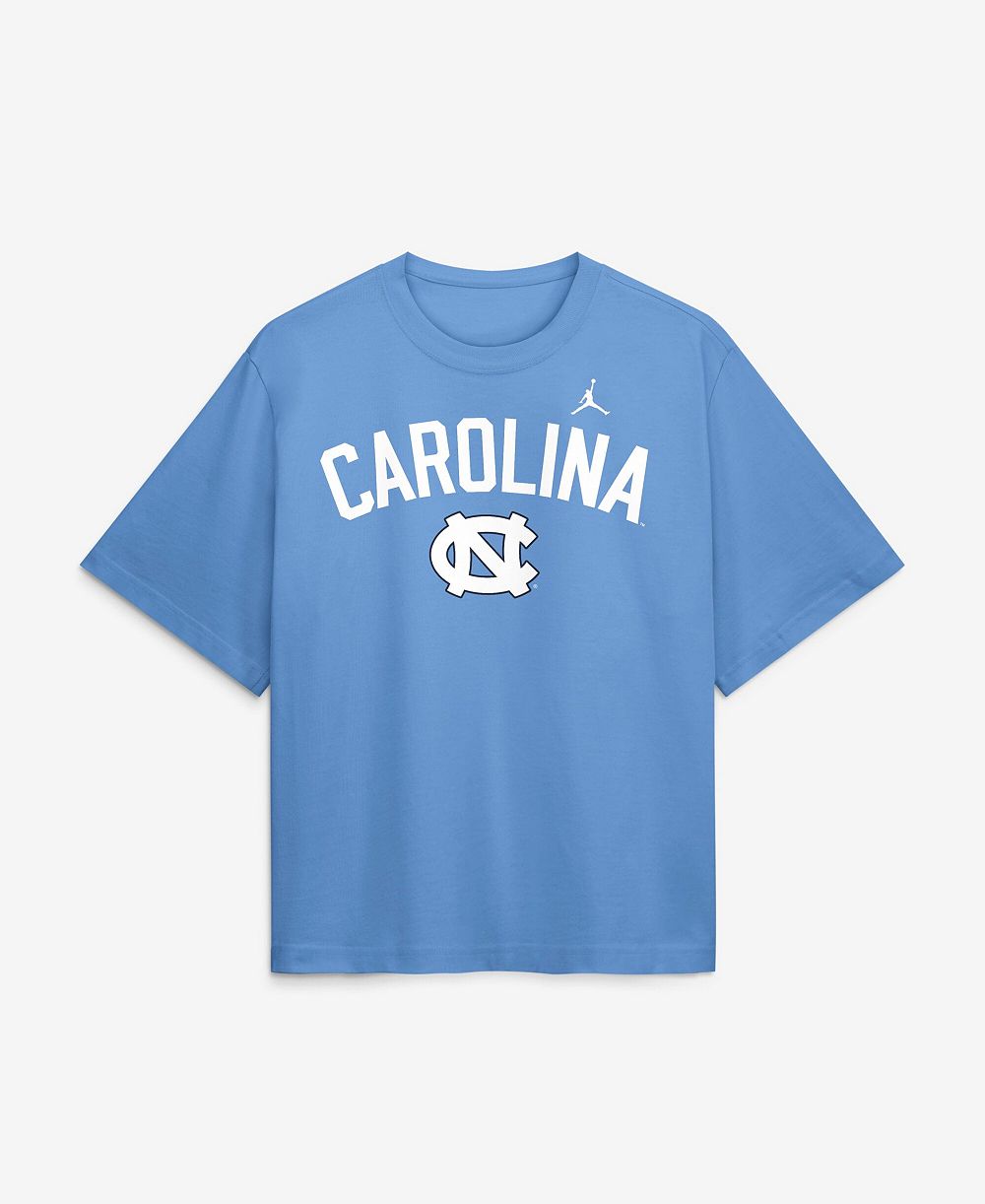 Женская футболка Nike Carolina Blue North Carolina Tar Heels Arch Logo Boxy