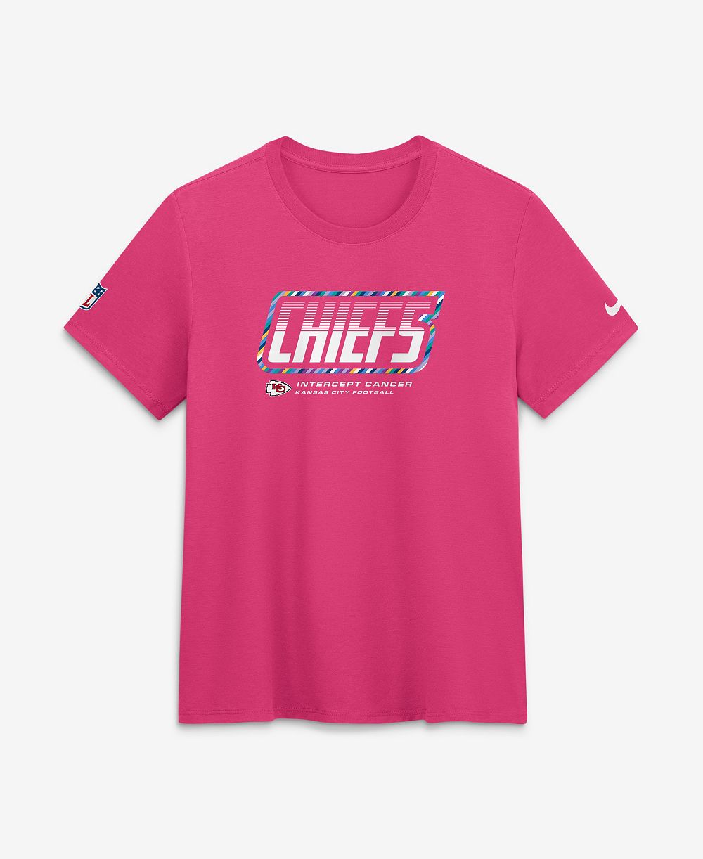 Women's Nike  Pink Kansas City Chiefs 2026 NFL Crucial Catch Tri-Blend Dri-FIT T-Shirt