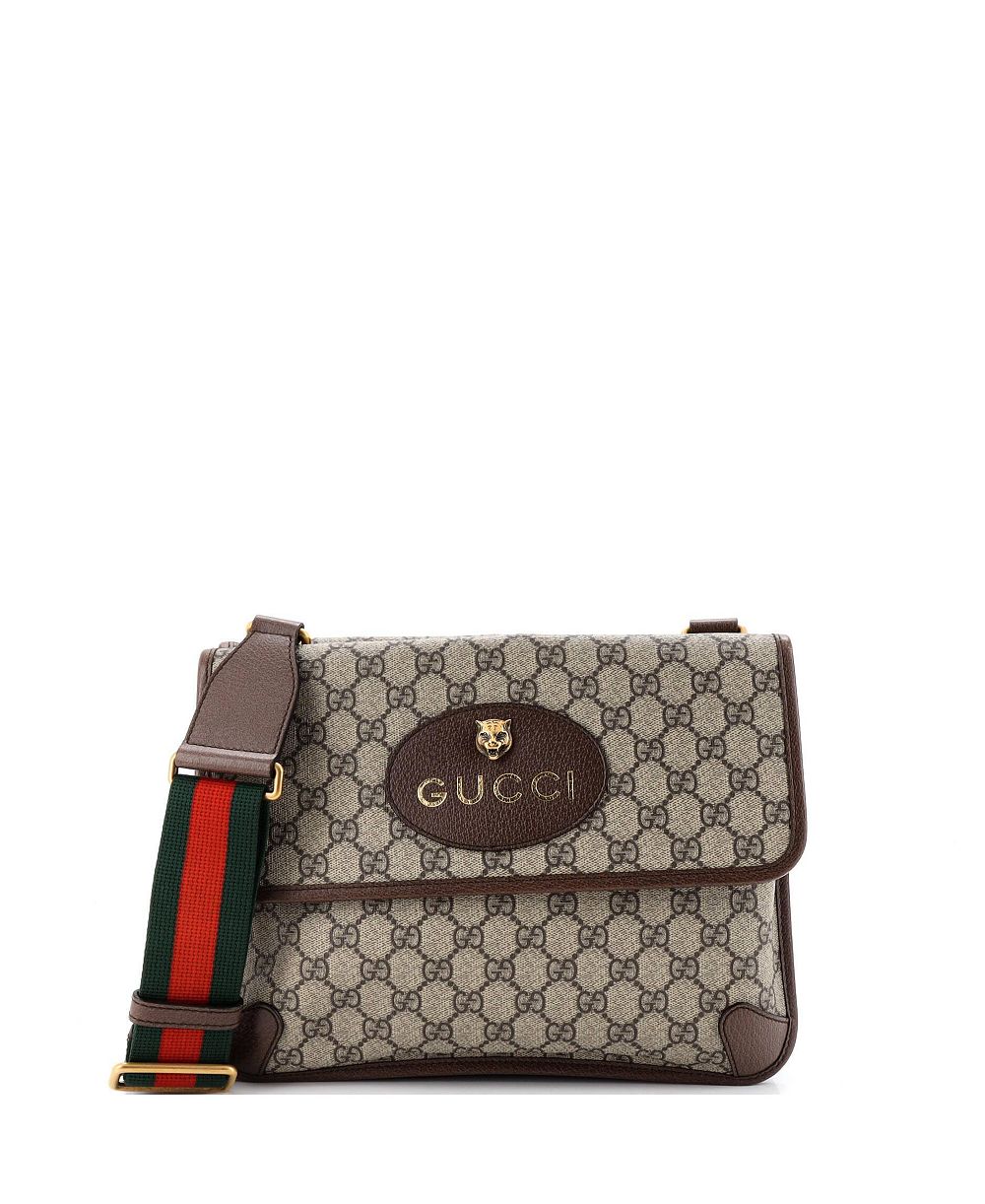 Б/у сумка gucci medium neo vintage messenger из ткани gg coated canvas