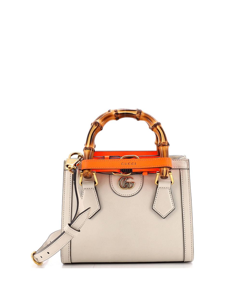 Pre-Owned Gucci Mini Diana NM сумка-тоут из кожи с бамбуковой ручкой