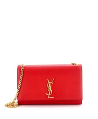 Pre-Owned Saint Laurent Medium Classic Monogram Crossbody Bag Grainy Leather