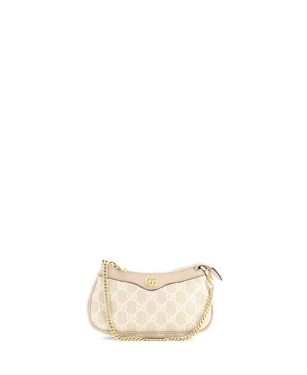 Б/у сумка-мессенджер Gucci Mini Ophidia Charm из ткани GG coated canvas с кожаной отделкой