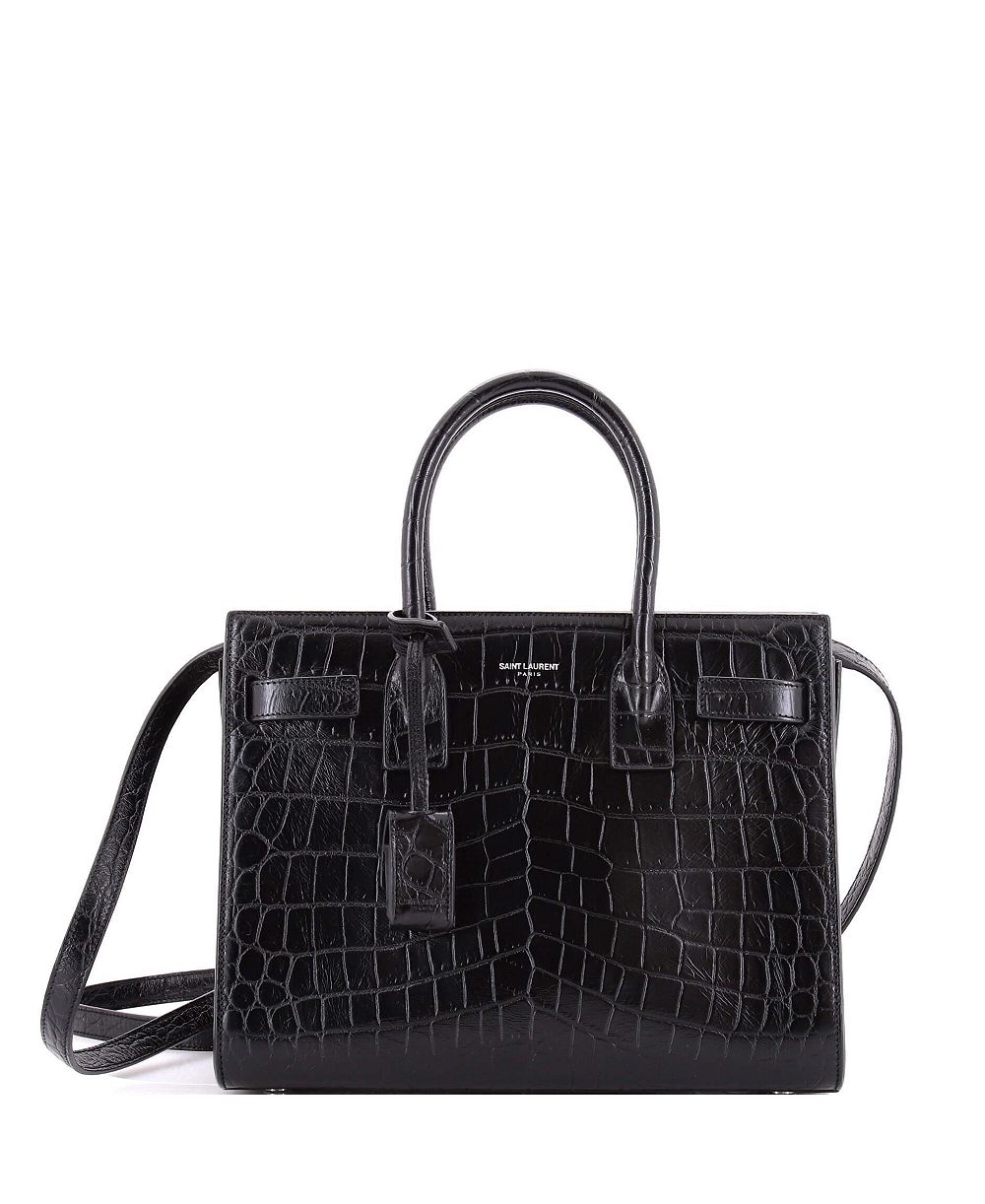 Б/у мини-сумка saint laurent baby sac de jour из тисненой кожи