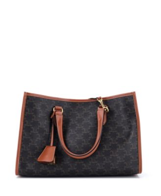 Pre-Owned Celine Mini Horizontal Cabas Tote Triomphe Coated Canvas