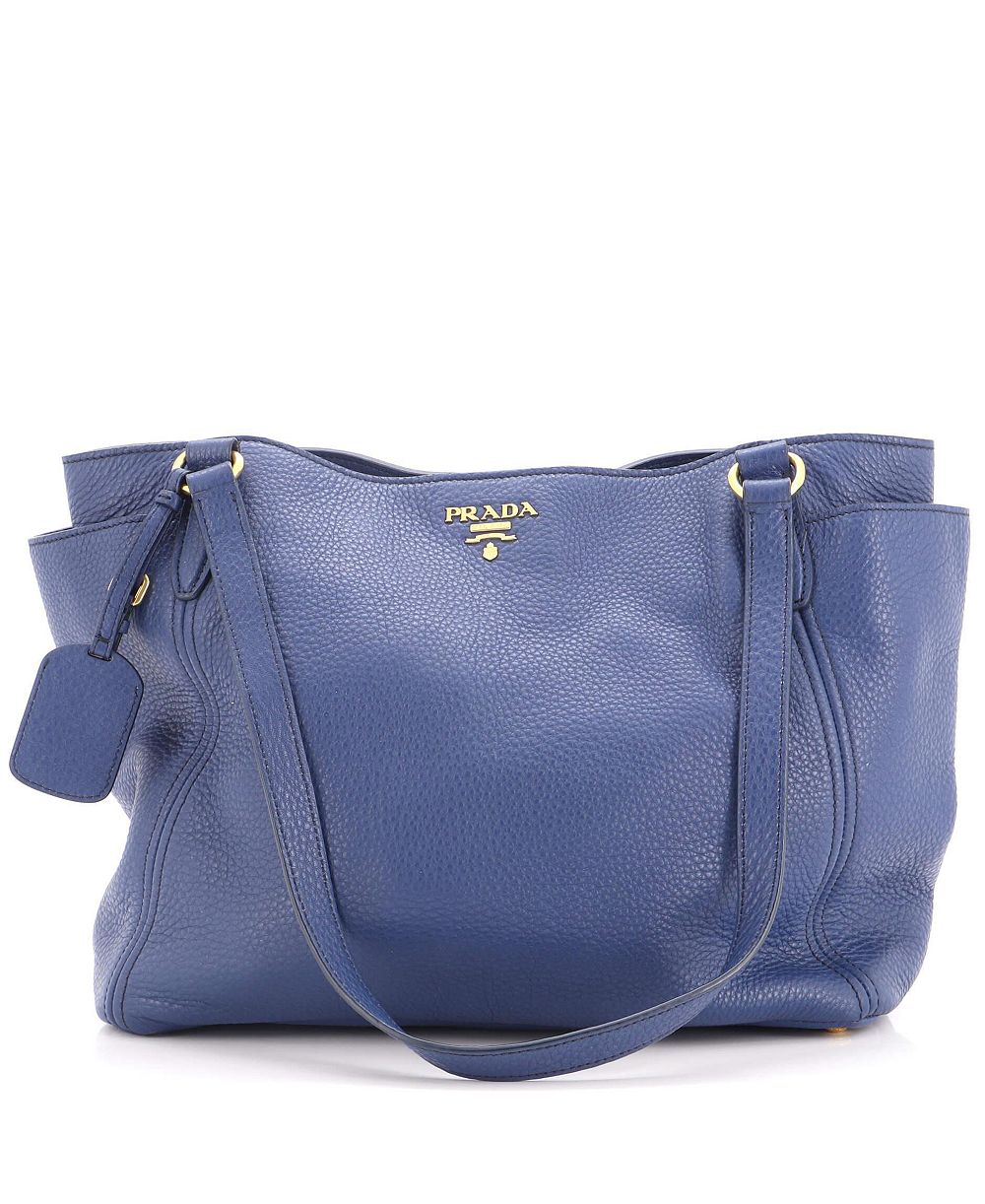 Pre-Owned Prada средняя сумка-тоут с боковым карманом Vitello Daino