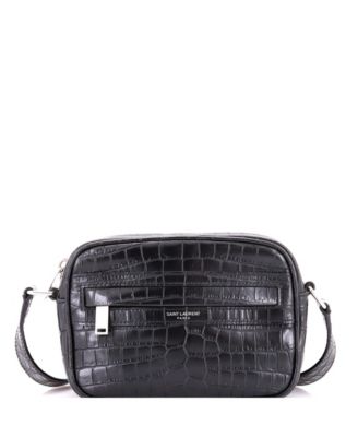 Pre-Owned Saint Laurent Mini Camp Camera Bag Embossed Leather