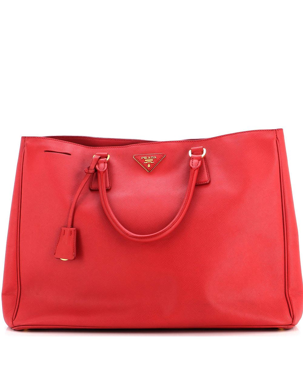 Б/у большая сумка-тоут Prada Lux из кожи Saffiano