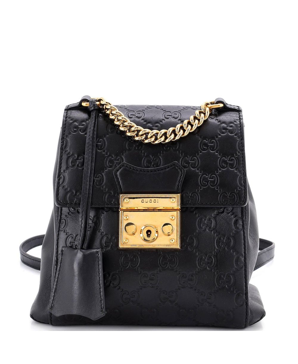 Pre-Owned Guchi Mini Padlock рюкзак из кожи Guccissima