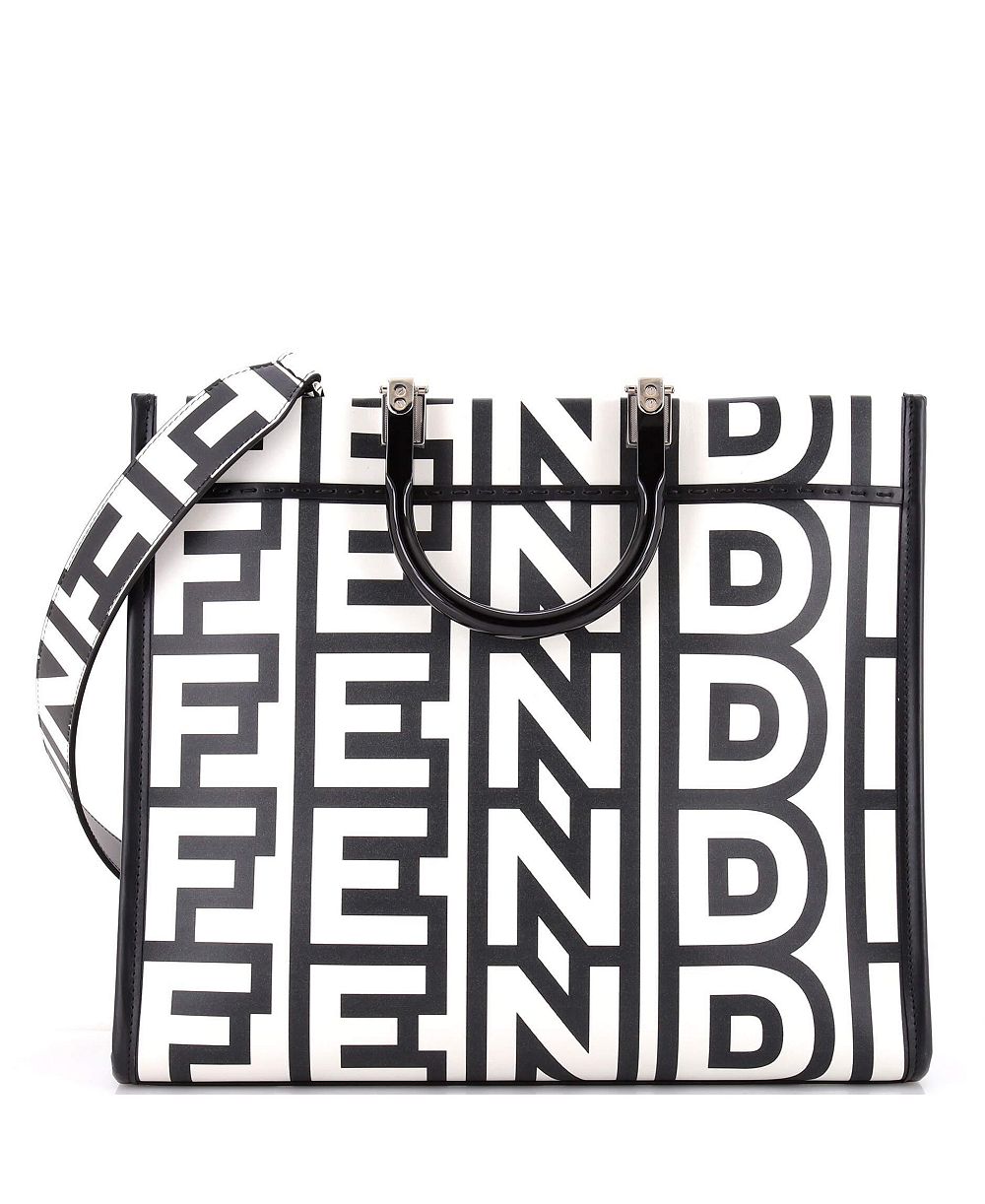 Pre-Owned Fendi Medium x Marc Jacobs Sunshine Shopper Tote Printed Leather