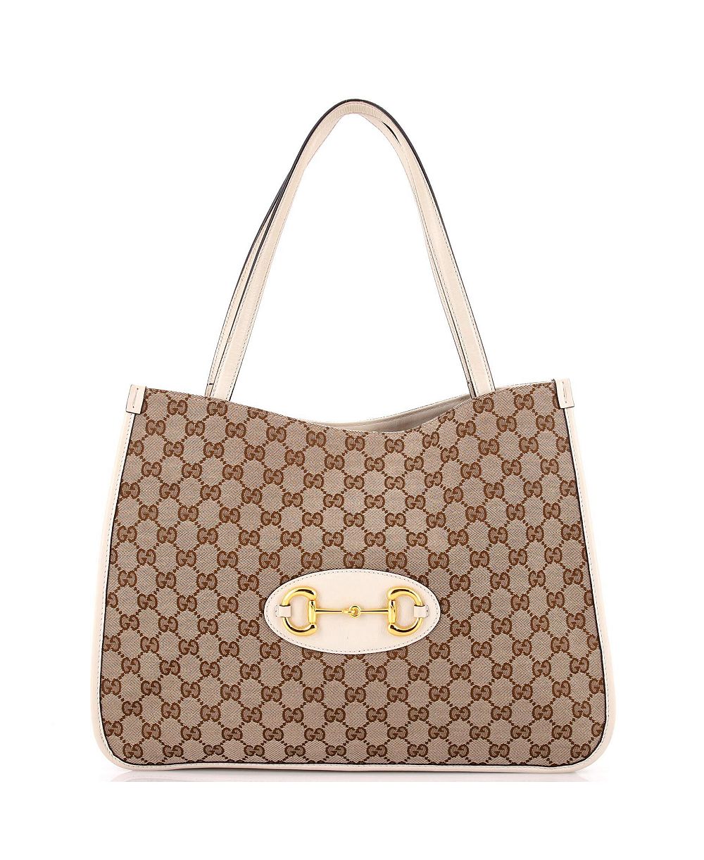 Pre-Owned Gucci Horsebit 1955 GG Canvas Tote
