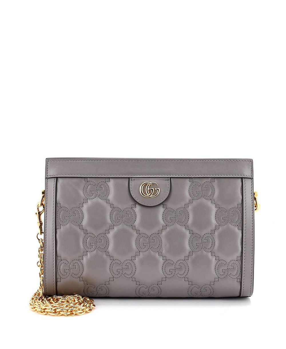 Маленькая сумка через плечо Pre-Owned Gucci Small GG Shoulder Bag из кожи GG Matelasse