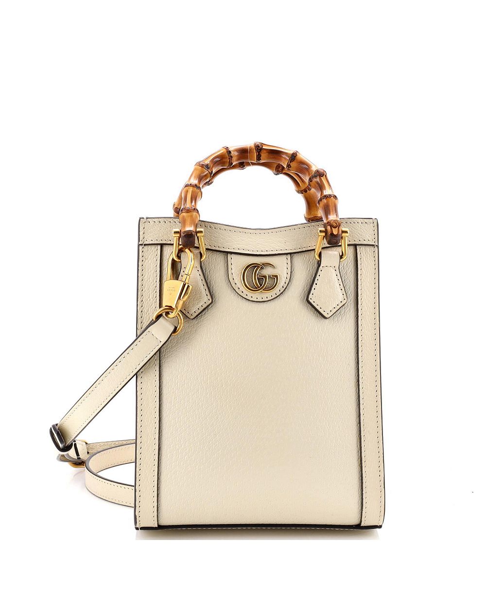 Б/у Gucci Mini Vertical Diana NM Bamboo Handle Tote Leather