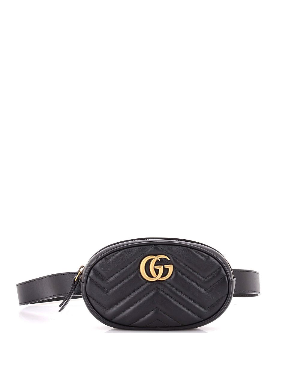 Pre-Owned Gucci поясная сумка GG Marmont из стеганой кожи