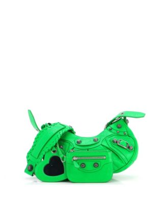 Б/у кожаная сумка Balenciaga XS Le Cagole Giant Studs на плечо с крупными шипами