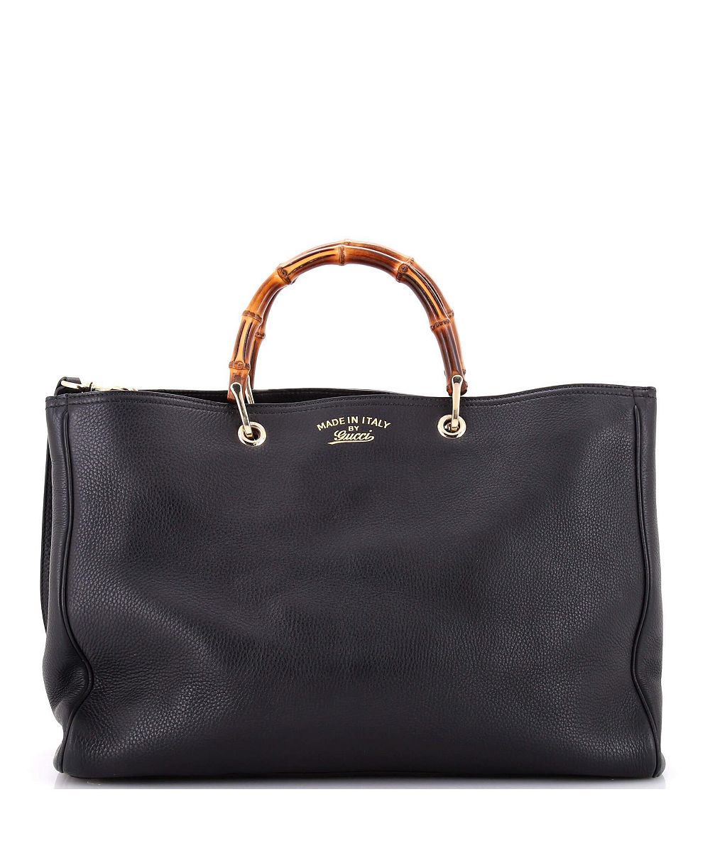 Pre-Owned Gucci Large Bamboo Shopper Tote Leather