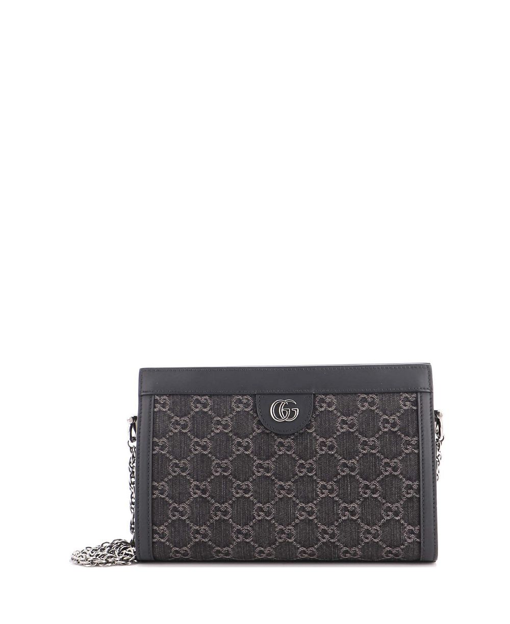 Pre-Owned Gucci маленькая сумка через плечо Ophidia Chain GG Denim с цепочкой