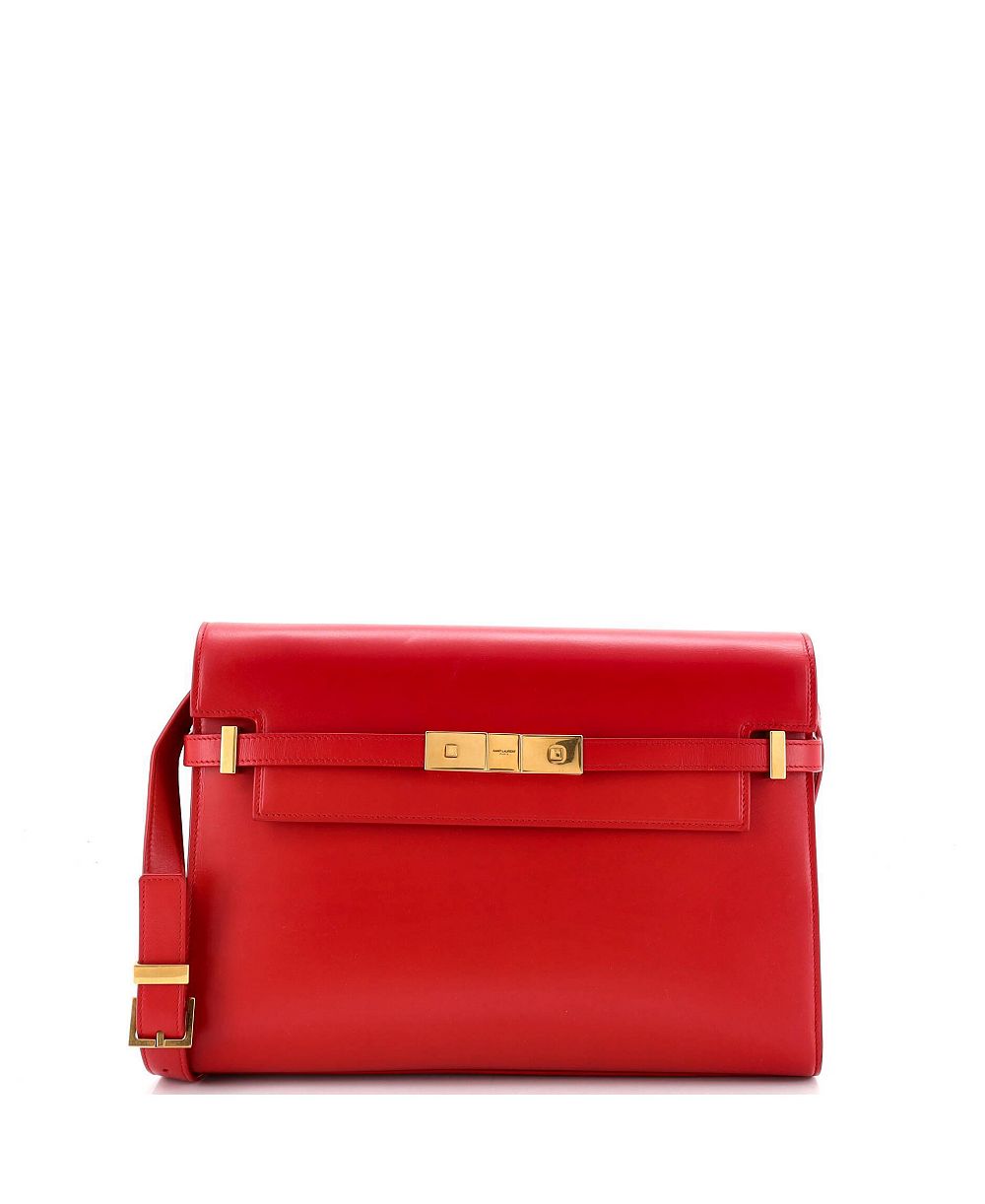 Б/у сумка Saint Laurent Manhattan Medium из кожи с регулируемым ремнем, 11"Ш x 8"В x 3"Г