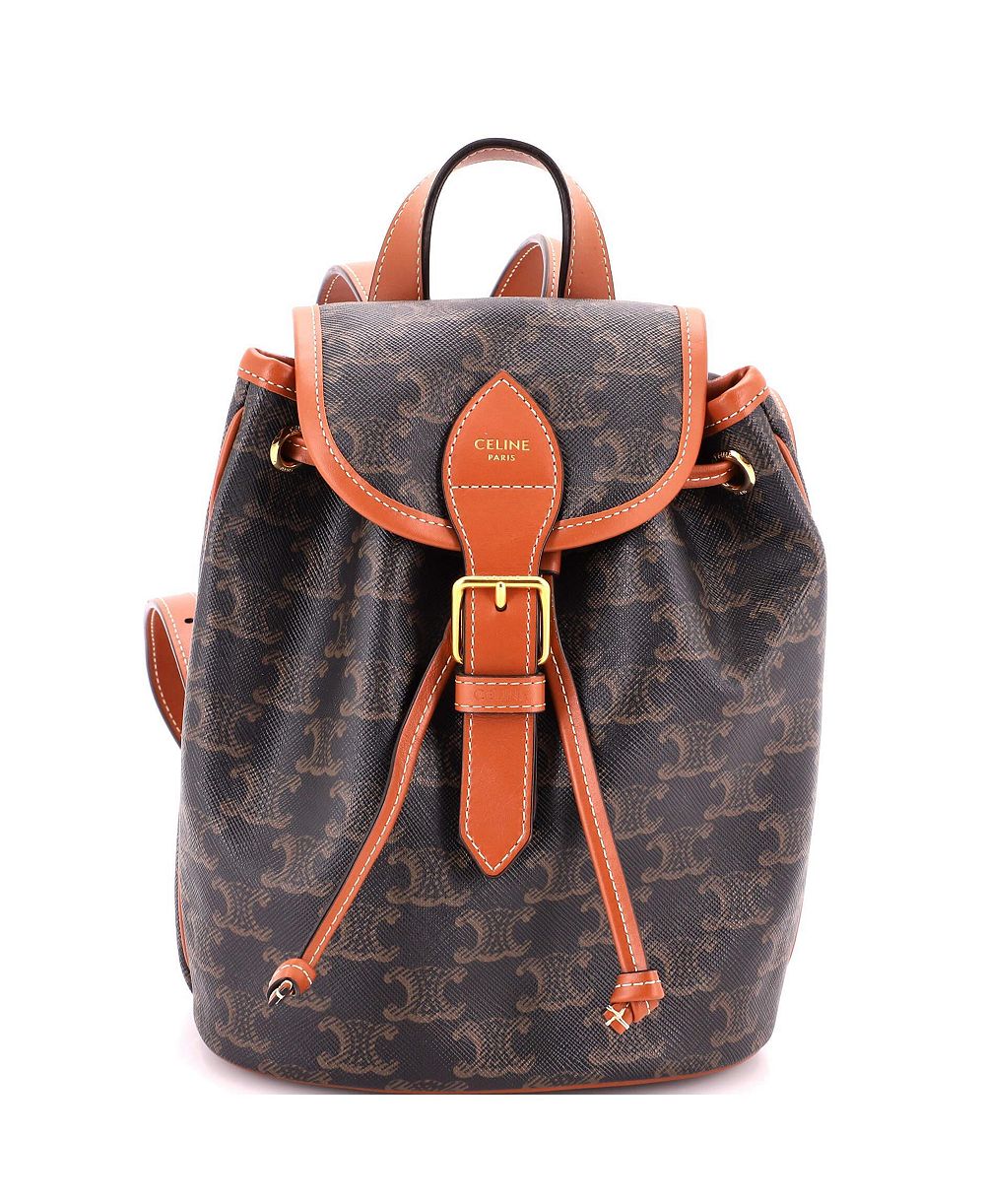 Pre-Owned Celine мини-рюкзак Folco с принтом Triomphe из ткани с покрытием