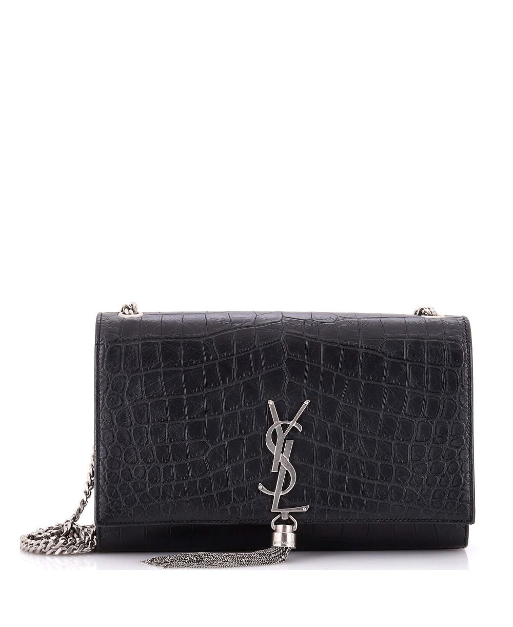 Б/у сумка Saint Laurent Medium Classic Monogram Tassel через плечо из тисненой кожи