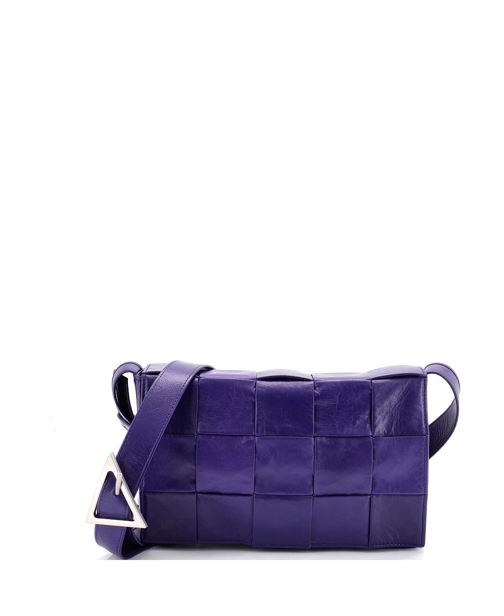 Б/у маленькая сумка через плечо Bottega Veneta Small Cassette Maxi Intrecciato из кожи