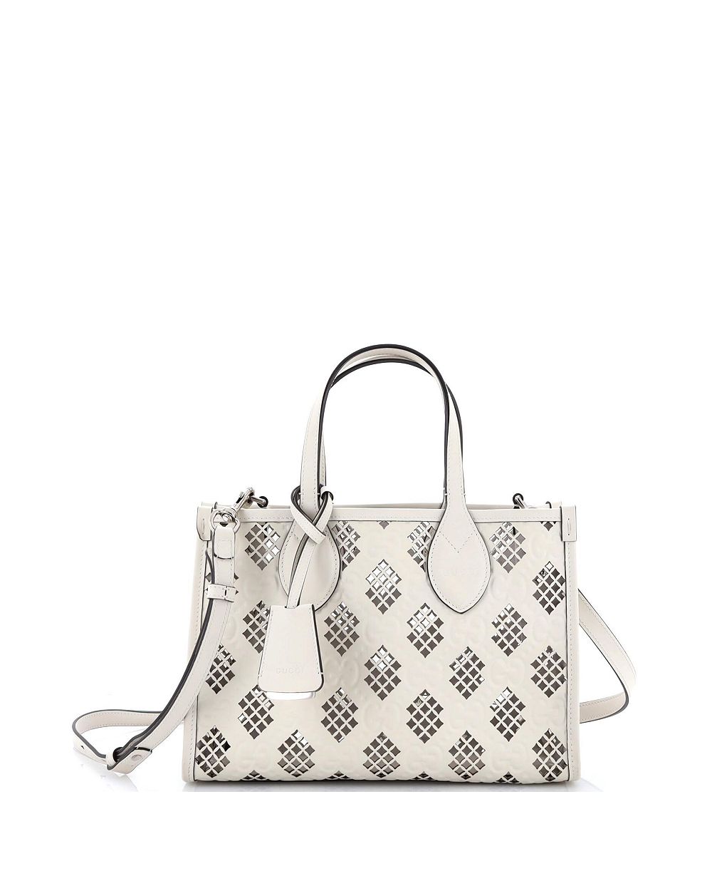 Pre-Owned Gucci маленький конвертируемый тотал GG debossed лазерная резка кожа