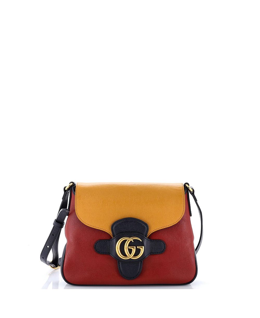 Pre-Owned Gucci Small Dahlia Messenger Bag Leather