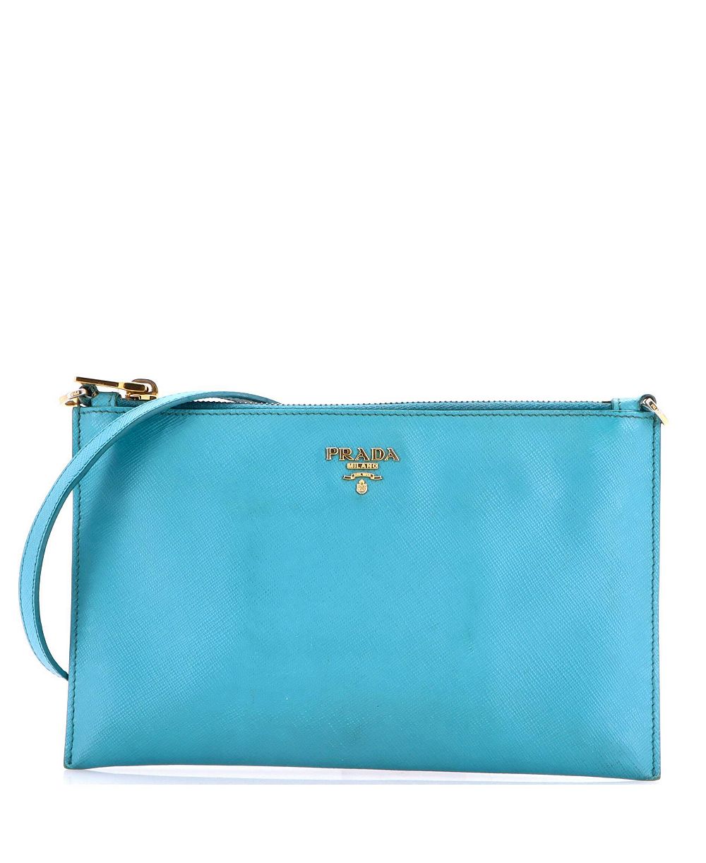 Pre-Owned Prada маленькая сумка через плечо Saffiano с молнией из кожи Saffiano