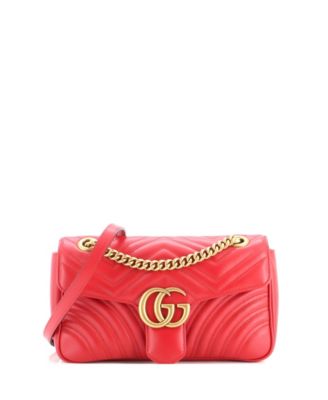 Б/у маленькая сумка-кроссбоди Gucci GG Marmont с клапаном из стеганой кожи