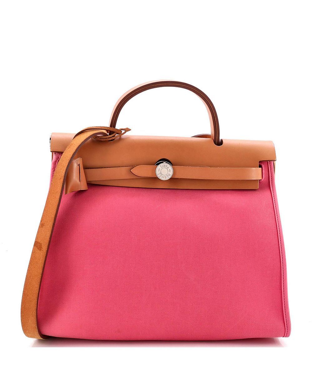Сумка Hermes 31 Herbag Zip из кожи и ткани, Pre-Owned