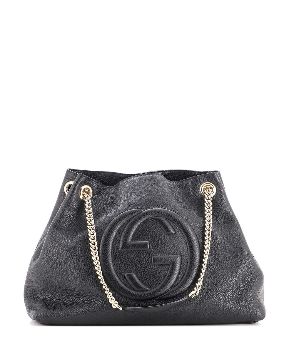 Средняя сумка через плечо Pre-Owned Gucci Medium Soho Chain Strap с цепочкой из кожи
