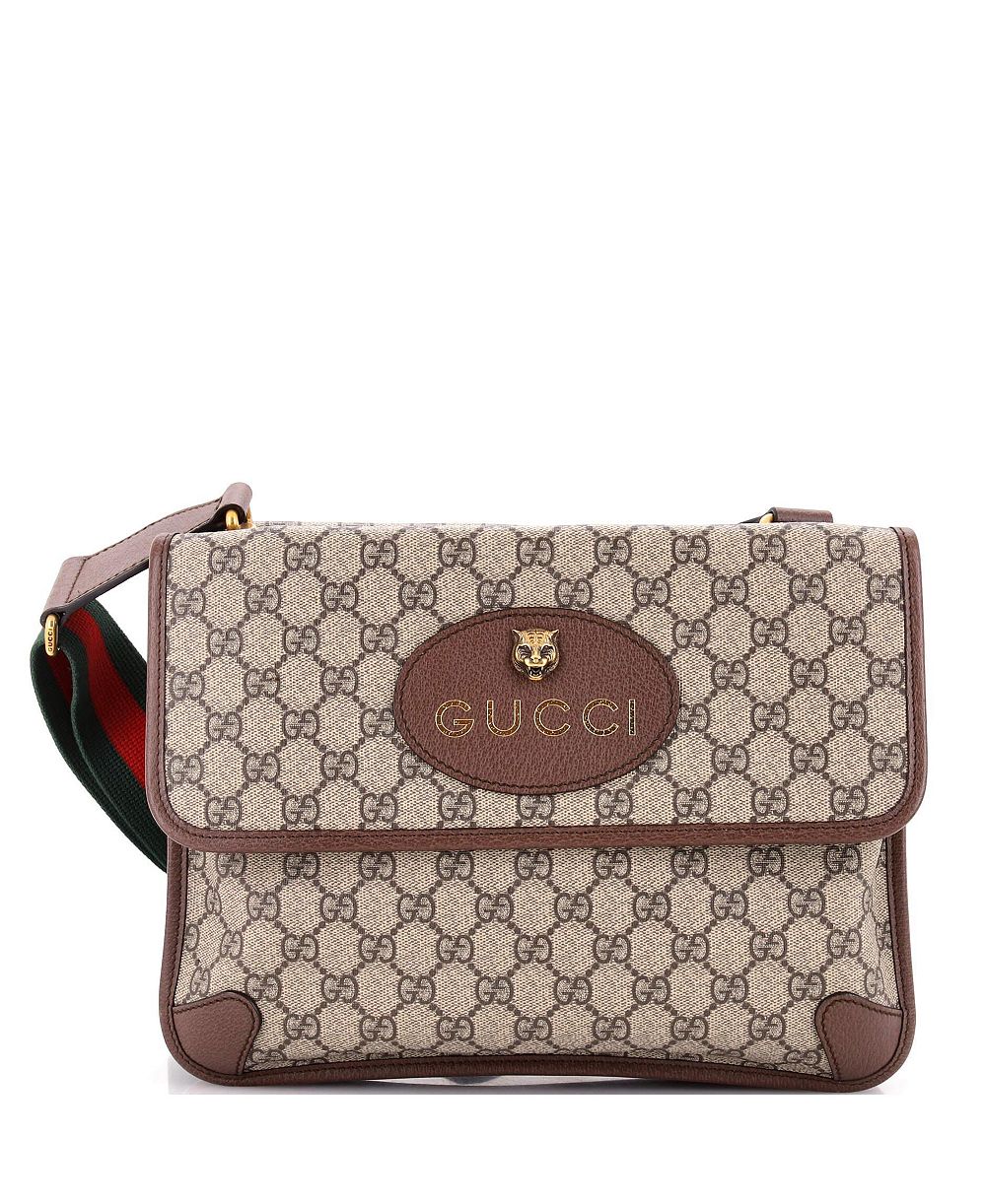 Б/у сумка-мессенджер Gucci Medium Neo Vintage Flap из лакированной ткани GG