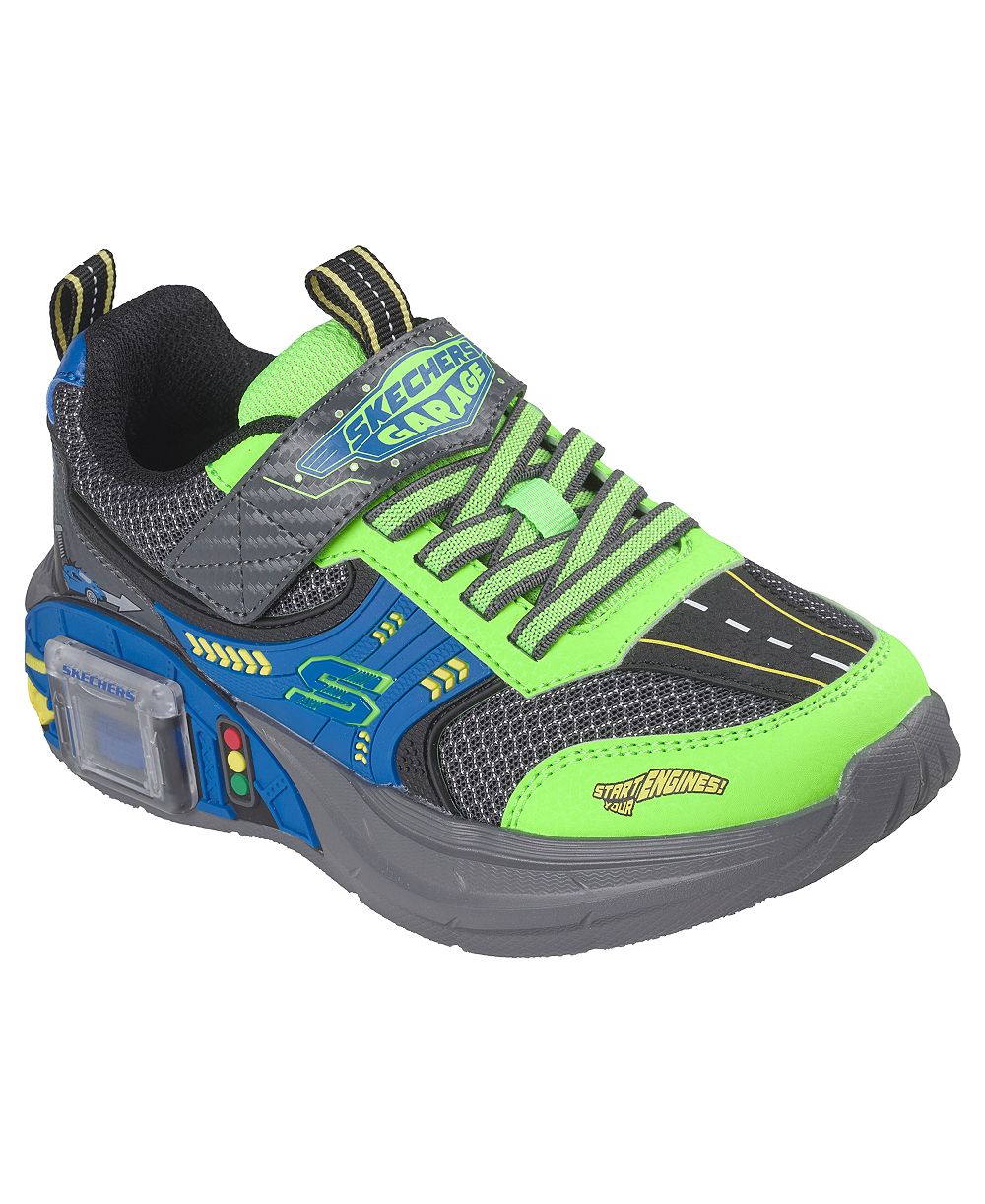Skechers Big Boys' Garage Slip-On Low Top Athletic Sneakers from Finish Line
