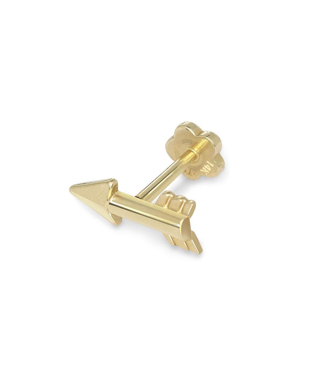 Curata Jewelry серьги-гвоздики для хряща с символом стрелы из серебра 18G 10мм