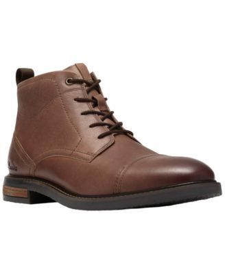 Clarks Мужские рабочие ботинки Jaxen из кожи с носком на шнуровке