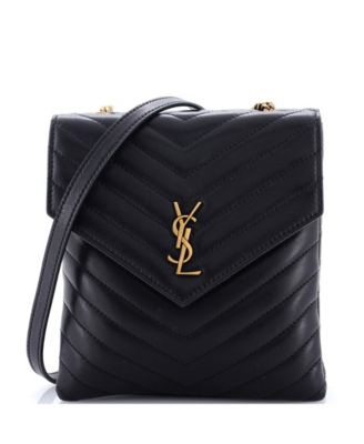 Б/у сумка Double Flap из стеганой кожи с ромбовидным узором Saint Laurent
