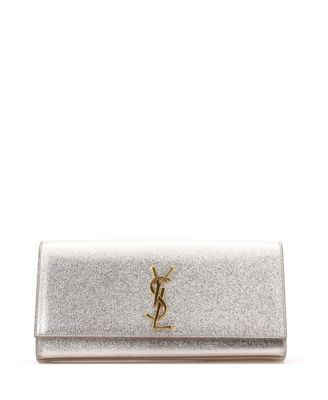 Клатч Saint Laurent Long Classic Monogram Clutch Metallic Calfskin, б/у