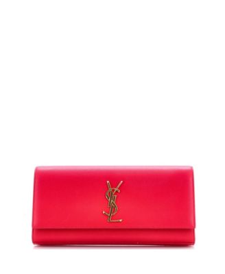 Pre-Owned Saint Laurent Evening Leather Classic Monogram Clutch