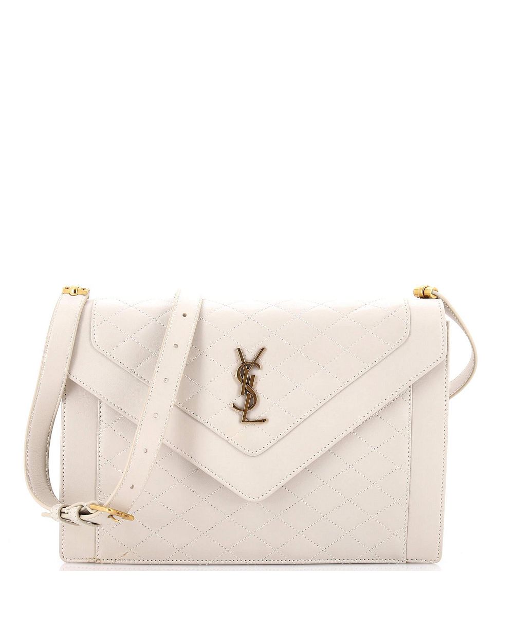 Б/у сумка-сэтшель Saint Laurent Gaby Envelope из стеганой кожи