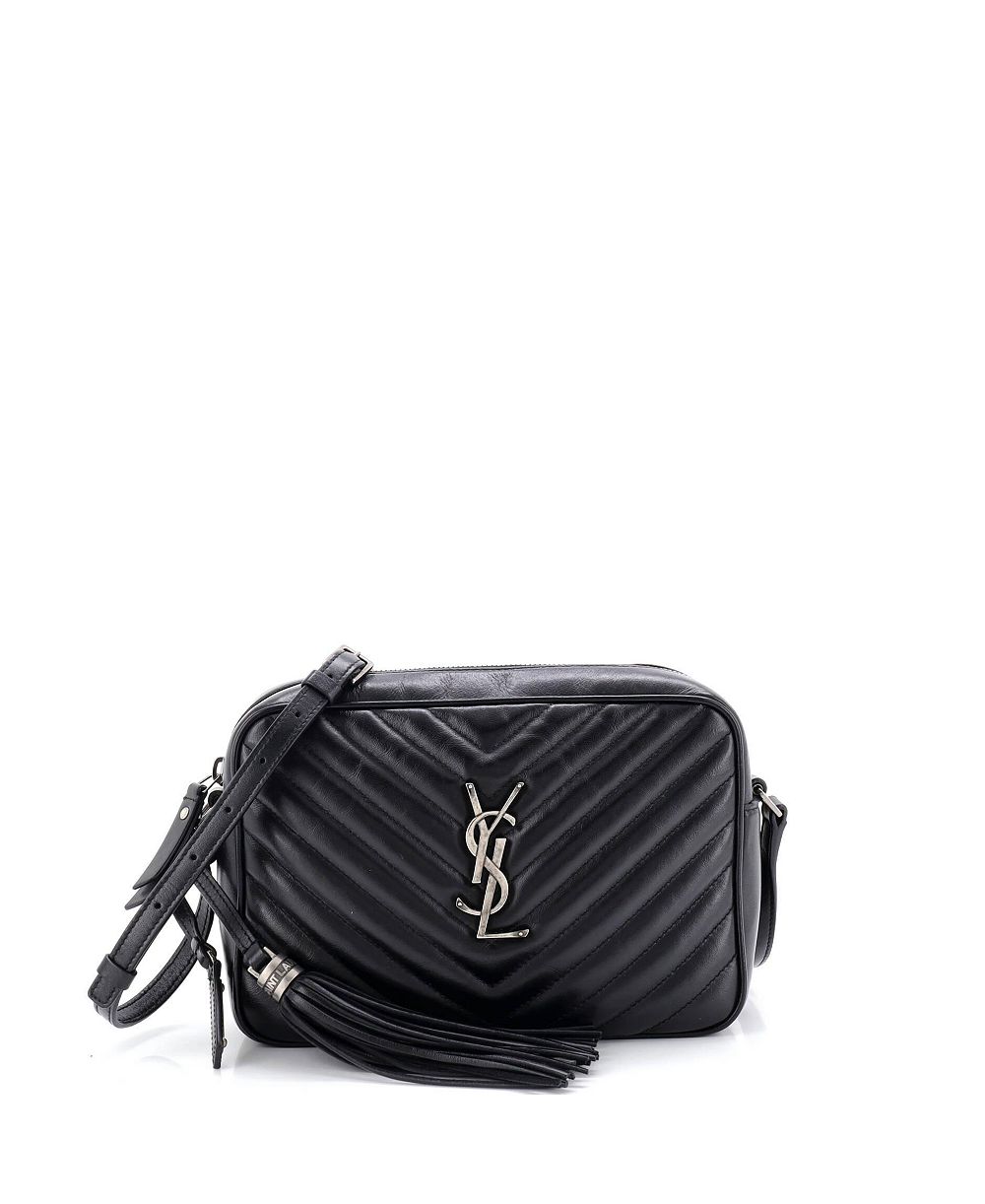 Pre-Owned Saint Laurent Small Lou Camera Bag Matelasse Chevron Leather