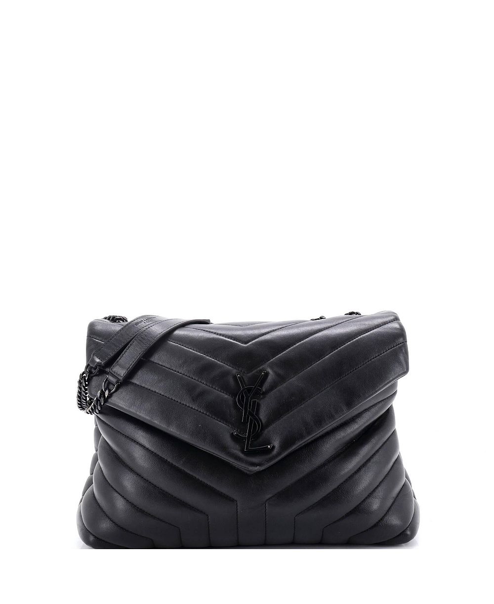 Б/у средняя сумка через плечо Saint Laurent Loulou из стеганой кожи Chevron