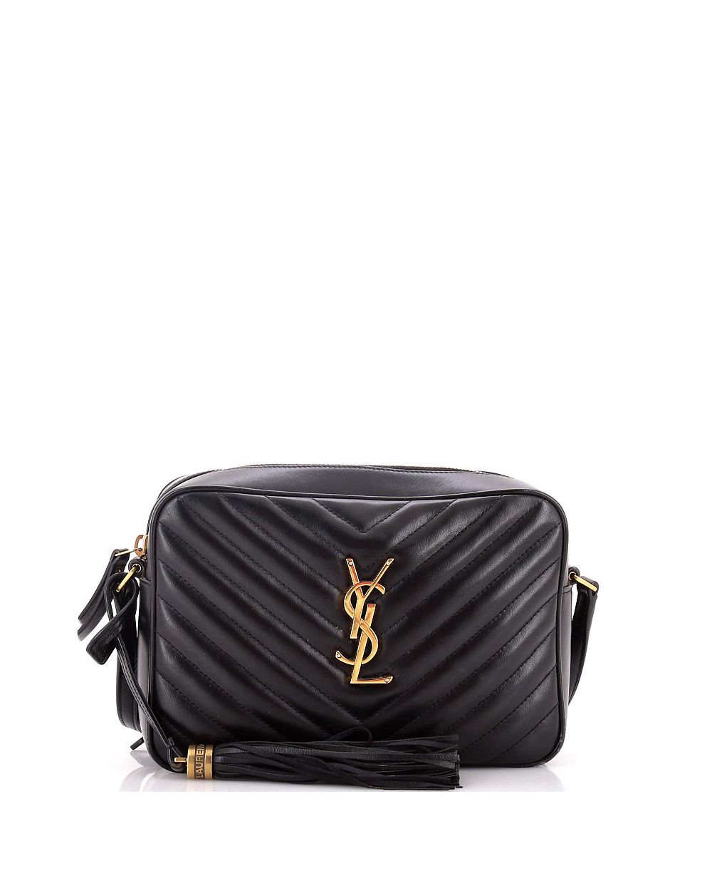 Pre-Owned Saint Laurent Small Lou Camera Bag Matelasse Chevron Leather