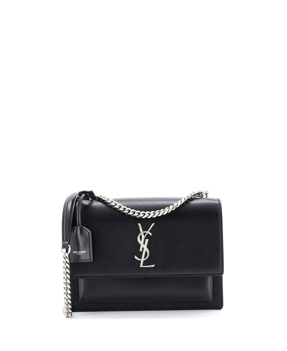 Б/у средняя кожаная сумка-кроссбоди Saint Laurent Medium Sunset