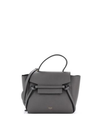 Б/у сумка-кроссбоди Celine Nano Belt из текстурированной кожи