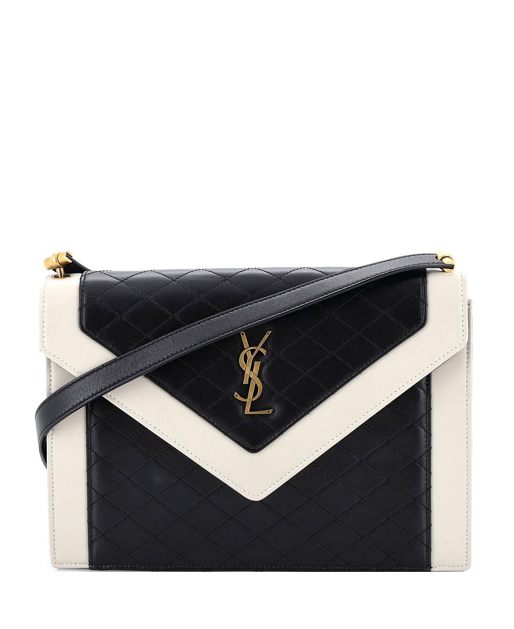 Б/у средняя сумка-саквояж Saint Laurent Gaby Envelope из стеганой кожи