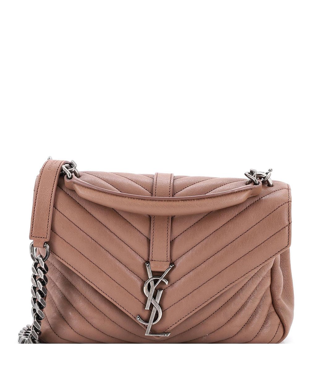 Б/у сумка-портфель Saint Laurent Medium Classic с монограммой и стеганой кожей в виде елочки